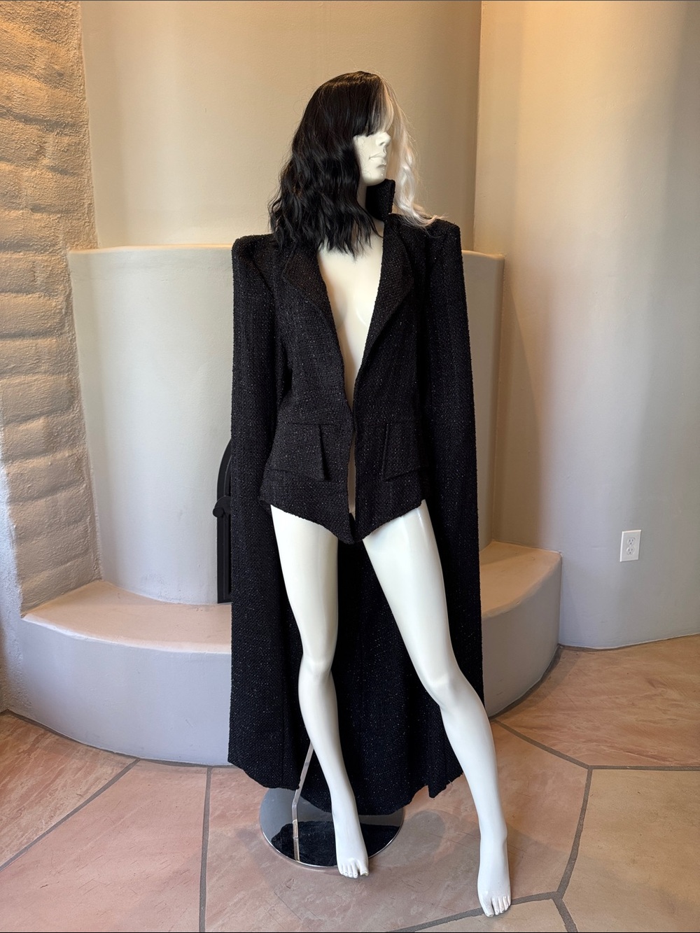 Cruella de Vil Cosplay Costume Black Coat Outfits Halloween coat